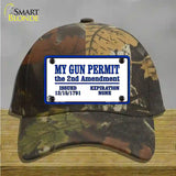 My Gun Permit Novelty License Plate Hat Cotton / Camoflauge