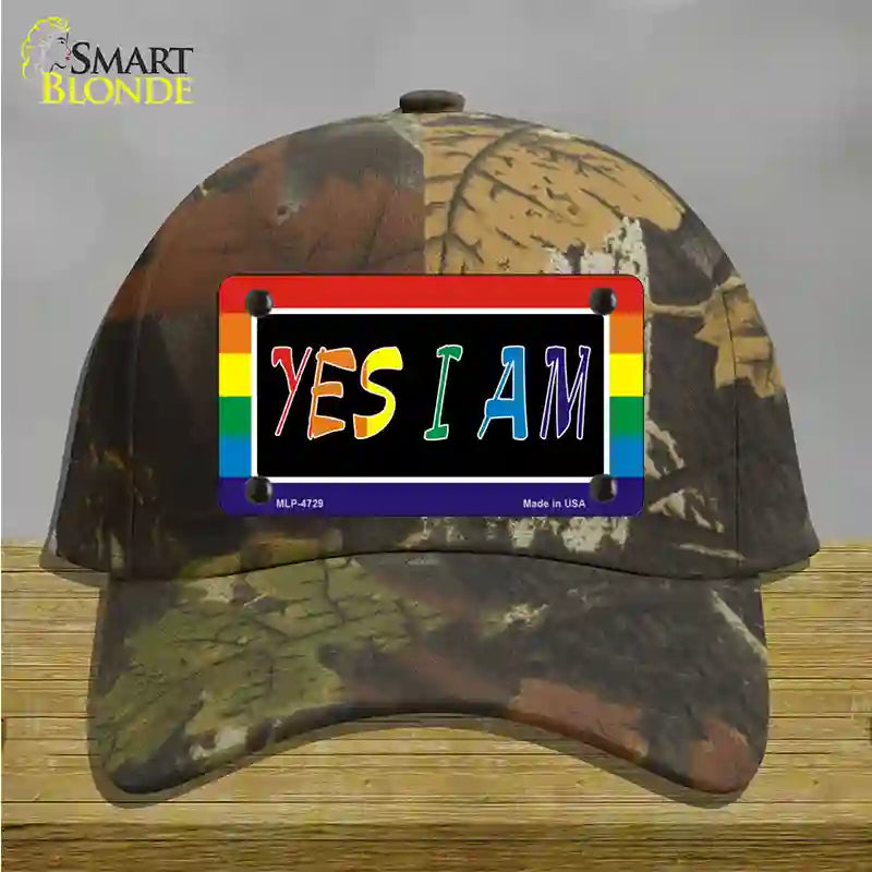 Yes I Am Novelty License Plate Hat Cotton Camoflauge