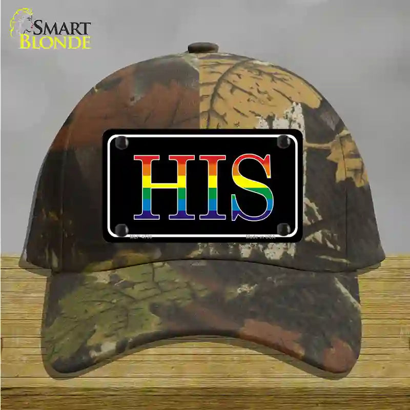 His Rainbow Novelty License Plate Hat Cotton Camoflauge