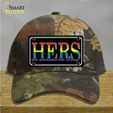 Hers Rainbow Novelty License Plate Hat Cotton Camoflauge