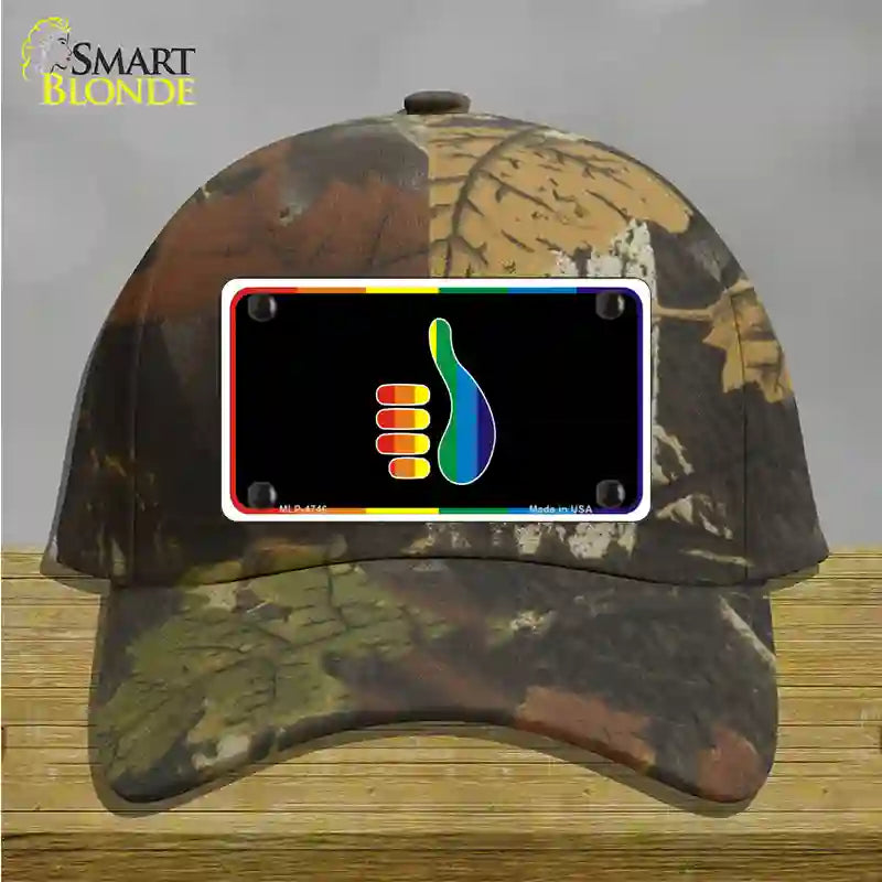 Thumbs Up Novelty License Plate Hat Cotton Camoflauge