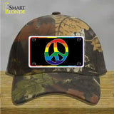 Peace Sign Novelty License Plate Hat Cotton Camoflauge