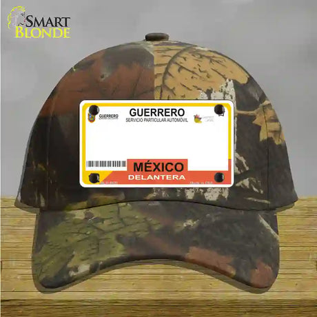 Guerrero Mexico Blank Novelty License Plate Hat Cotton / Camoflauge