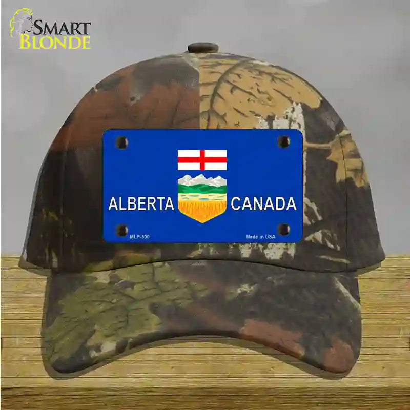 Alberta Canada Novelty License Plate Hat Cotton / Camoflauge