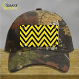 Yellow Black Chevron Novelty License Plate Hat Cotton / Camoflauge