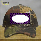 Purple Black Chevron Scallop Novelty License Plate Hat Cotton / Camoflauge