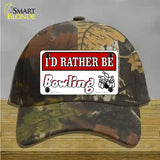 Rather Be Bowling Novelty License Plate Hat Cotton / Camoflauge