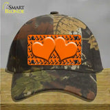 Orange Black Anchor Orange Heart Center Novelty License Plate Hat Cotton / Camoflauge