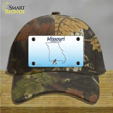 Missouri Show Me Blank Novelty License Plate Hat Cotton / Camoflauge