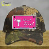 Island Girl Pink Novelty License Plate Hat Cotton / Camoflauge