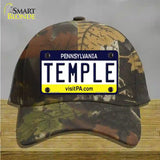 Temple Pennsylvania State Novelty License Plate Hat Cotton / Camoflauge