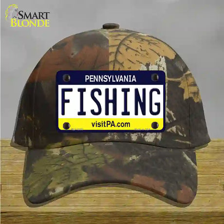 Fishing Pennsylvania State Novelty License Plate Hat Cotton / Camoflauge