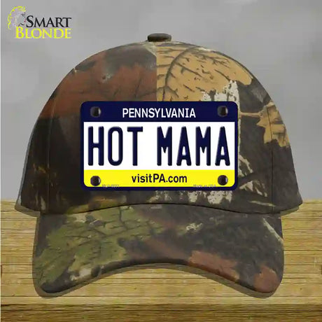 Hot Mama Pennsylvania State Novelty License Plate Hat Cotton / Camoflauge