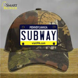 Subway Pennsylvania State Novelty License Plate Hat Cotton / Camoflauge