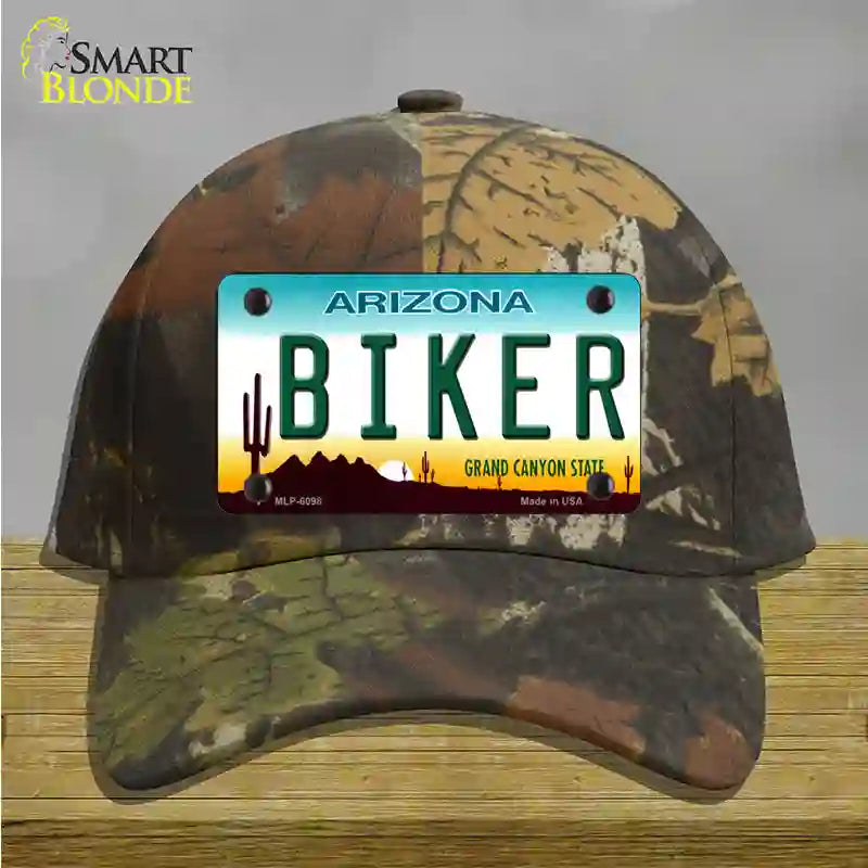 Arizona Biker Novelty License Plate Hat Cotton / Camoflauge