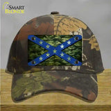 Confederate Stripes Blue Camo Novelty License Plate Hat Cotton / Camoflauge