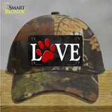 Love Paw Novelty License Plate Hat Cotton / Camoflauge