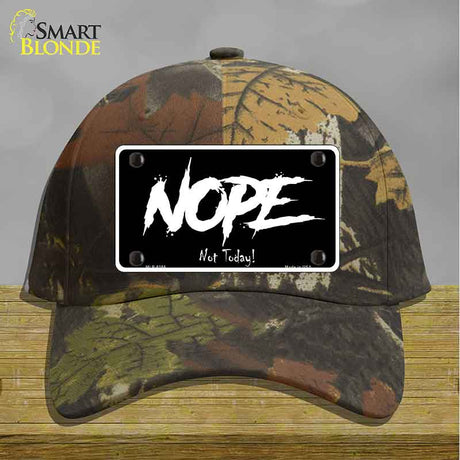 Nope Not Today Novelty License Plate Hat