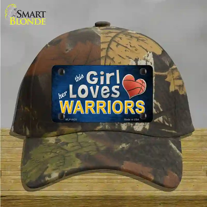 This Girl Loves Her Warriors Novelty License Plate Hat Cotton / Camoflauge