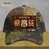 Historic Route 66 Vintage Novelty License Plate Hat Cotton Camoflauge