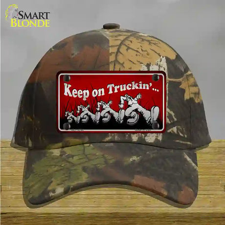 Keep On Trucking Novelty License Plate Hat Cotton / Camoflauge