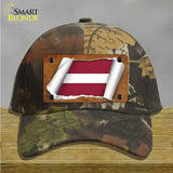 Latvia Flag Scroll Novelty License Plate Hat Cotton / Camoflauge