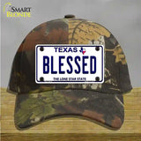 Blessed Texas Novelty License Plate Hat Cotton / Camoflauge