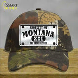 Property Of Montana Novelty License Plate Hat Cotton / Camoflauge