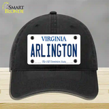 Arlington Virginia Novelty License Plate Hat Unconstructed Cotton / Black