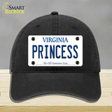Princess Virginia Novelty License Plate Hat Unconstructed Cotton / Black