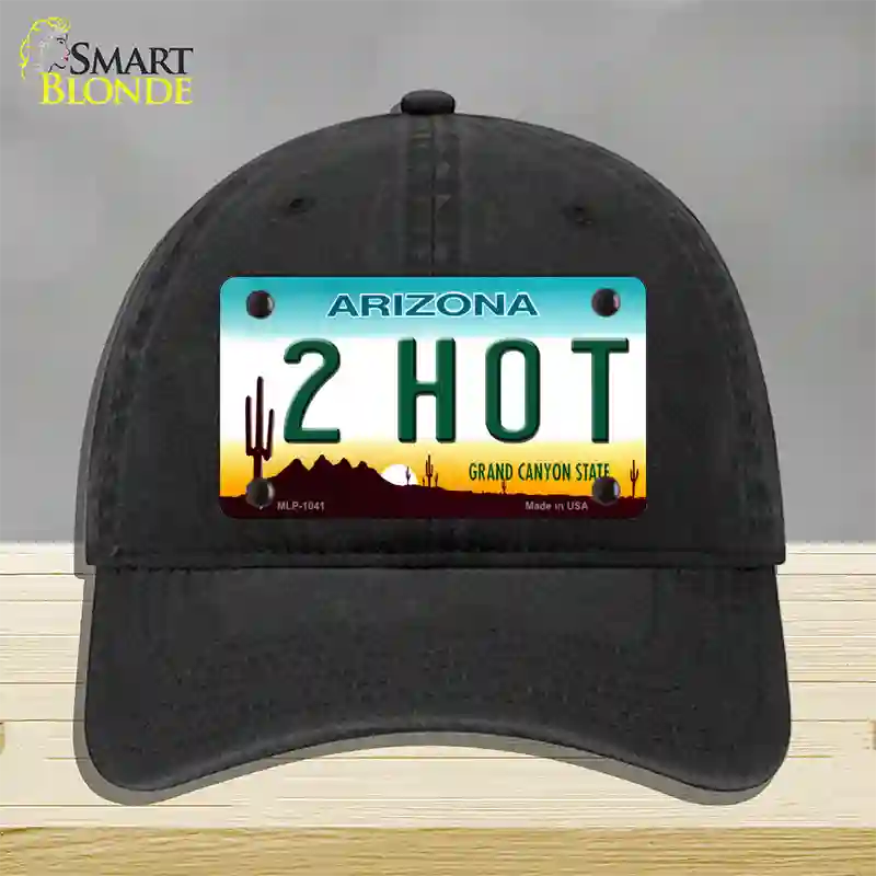 2 Hot Arizona Novelty License Plate Hat Unconstructed Cotton / Black