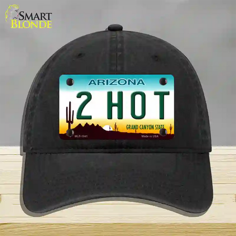2 Hot Arizona Novelty License Plate Hat Unconstructed Cotton / Black
