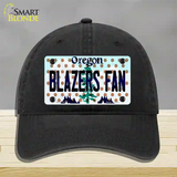 Blazers Fan Oregon Novelty License Plate Hat Unconstructed Cotton / Black