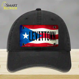 Levittown Puerto Rico Flag Novelty License Plate Hat Unconstructed Cotton / Black