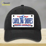 Carolina Shores North Carolina Novelty License Plate Hat Unconstructed Cotton / Black