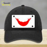 Easter Island Flag Novelty License Plate Hat Unconstructed Cotton / Black