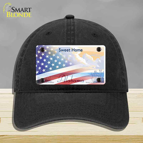 Alabama with American Flag Novelty License Plate Hat HAT-MLP-12329