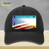 Arizona with American Flag Novelty License Plate Hat HAT-MLP-12331