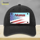 Arkansas with American Flag Novelty License Plate Hat HAT-MLP-12332