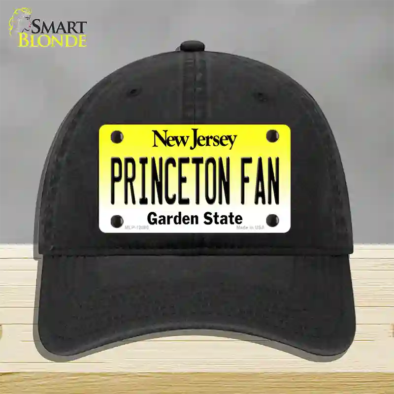 Princeton Fan Novelty License Plate Hat Unconstructed Cotton / Black