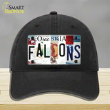 Falcons Strip Art Novelty License Plate Hat Tag Unconstructed Cotton / Black
