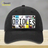 Orioles Strip Art Novelty License Plate Hat Tag Unconstructed Cotton Black