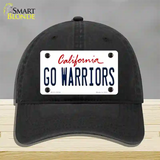 Go Warriors Novelty License Plate Hat Tag Unconstructed Cotton Black