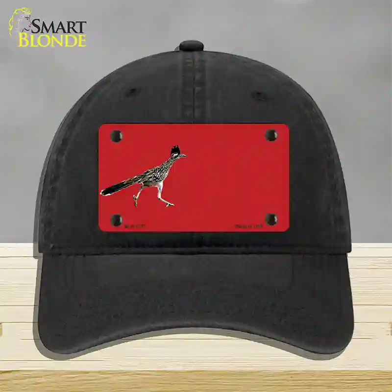Roadrunner Offset Novelty License Plate Hat Unconstructed Cotton / Black