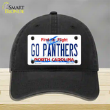 Go Panthers North Carolina Novelty License Plate Hat Tag Unconstructed Cotton Black