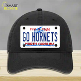 Hornets Fan Novelty License Plate Hat Tag Unconstructed Cotton Black