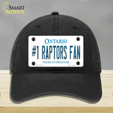 Number 1 Raptors Fan Novelty License Plate Hat Tag Unconstructed Cotton Black