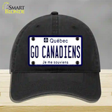 Go Canadiens Novelty License Plate Hat Tag Unconstructed Cotton / Black
