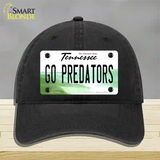 Go Predators Novelty License Plate Hat Tag Unconstructed Cotton Black