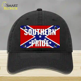 Southern Pride Confederate Novelty License Plate Hat Tag Unconstructed Cotton / Black